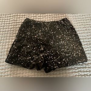 Black Sequin Shorts
